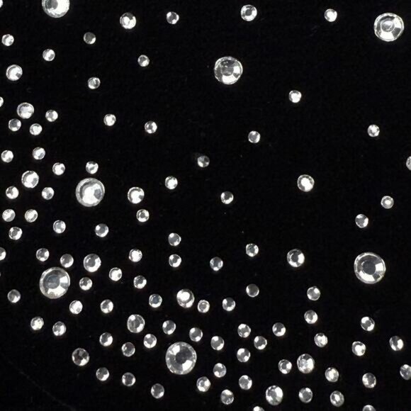 ZARA Velvet Black Jewel Rhinestone Mini Skirt Size XS - Picture 9 of 11